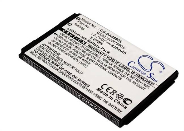 Battery for Creative Zen Micro Photo BA20203R79909 DAA-BA0009 MP3 Player 830mAh
